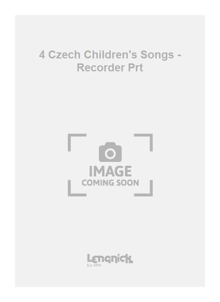 4 Czech Children's Songs - Recorder Prt